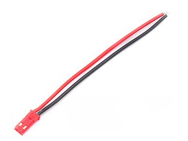 JST Female battery pigtail 10cm 22AWG silicon (Battery side) [JST-M-S10cm22]